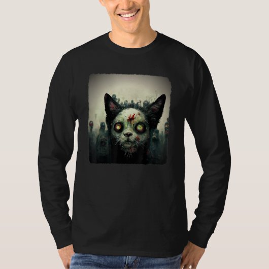 Zombie Ca Esthetiek Kwaad Griezelen Horror Hallow T-shirt (Voorkant)