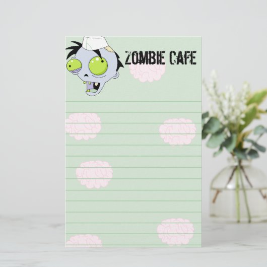 Zombie Cafe Briefpapier (Staand voorkant)