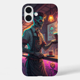 Zombie Café Griezelige Urban Halloween telefoonh iPhone 16 Plus Hoesje