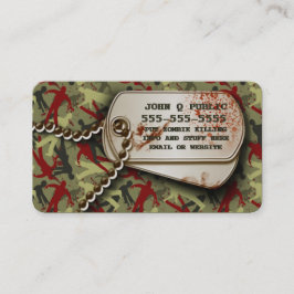 Zombie Camo Dog Tags Visitekaartje