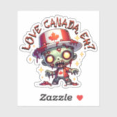 Zombie Canada Dag Sticker (Vel)
