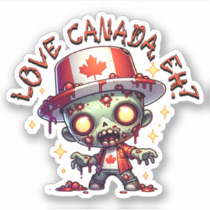 Zombie Canada Dag Sticker