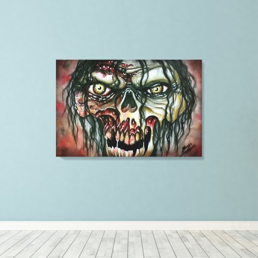 Zombie Canvas Afdruk (Insitu (Houten vloer))