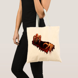 Zombie Canvas tas Halloween Gory Scary Zombie Bag