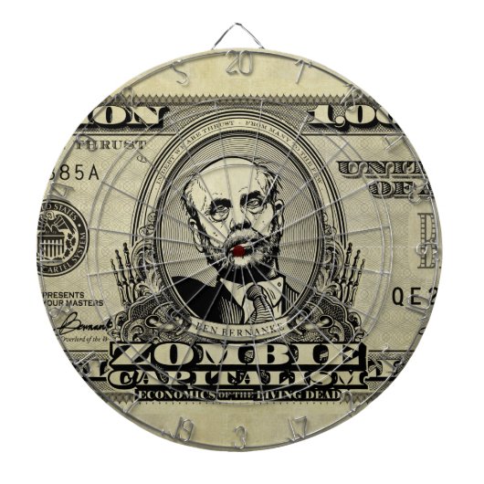 Zombie Capitalisme Bernanke Dart Boards Dartbord (Voorkant)
