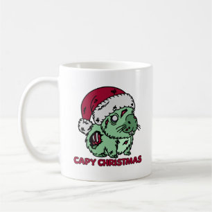 Zombie Capybara Christmas Koffiemok