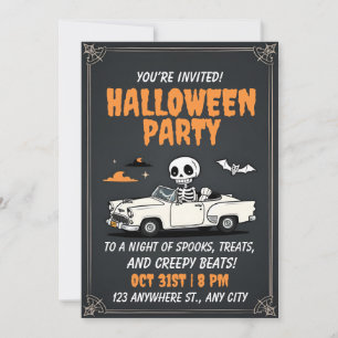 Zombie Car Halloween Party Uitnodiging