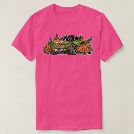 Zombie Car Lazy Halloween Costume Creepy Spooky Pu T-shirt (Design voorkant)