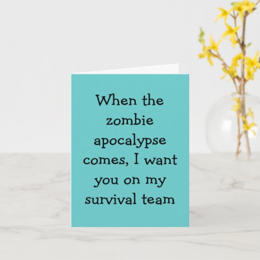 Zombie Card Kaart (Gele Bloem)