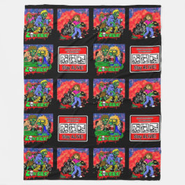 Zombie Cartoon Pattern Fleece Deken
