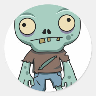 Zombie-Cartoon Ronde Sticker