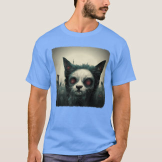 Zombie Cat Aesthetic Evil Scary Horror Halloween v T-shirt