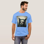 Zombie Cat Aesthetic Evil Scary Horror Halloween v T-shirt (Voorkant volledig)