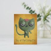 Zombie Cat Briefkaart (Staand voorkant)