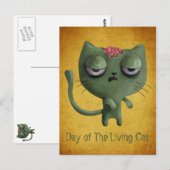 Zombie Cat Briefkaart (Voorkant / Achterkant)
