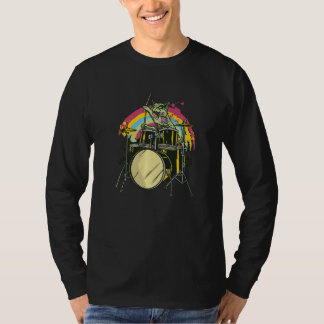 Zombie Cat Drummer T-shirt
