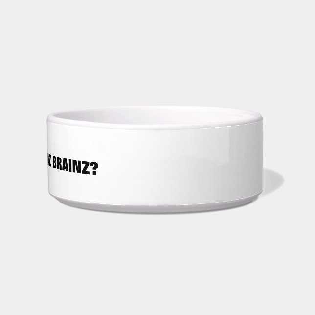 Zombie Cat I Can Haz Brainz Pet Food Bowl Voerbakje (Rechts)