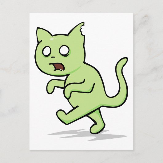 Zombie Cat Rises weer Briefkaart (Voorkant)