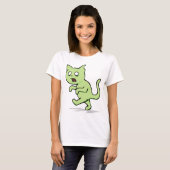 Zombie Cat Rises weer T-shirt (Voorkant volledig)