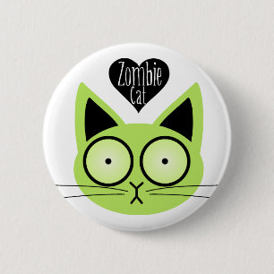 Zombie Cat Ronde Button 5,7 Cm