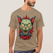 zombie Cat Scared T-shirt (Voorkant)