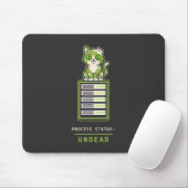 Zombie Cat Server Rack Sysadmin Halloween Humor Muismat (Met muis)