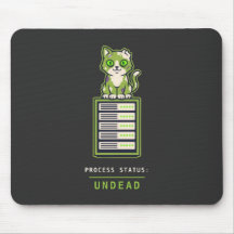 Zombie Cat Server Rack Sysadmin Halloween Humor