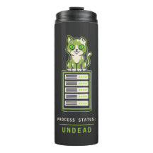 Zombie Cat Server Rack Sysadmin Halloween Humor