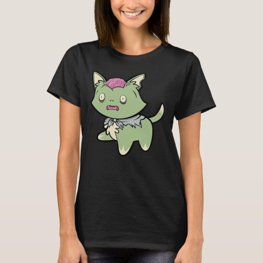Zombie Cat T-shirt (Voorkant)