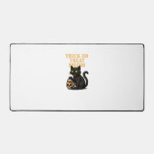 Zombie Cat – Trick or treat Meow Halloween Design Bureaumat (Voorkant)