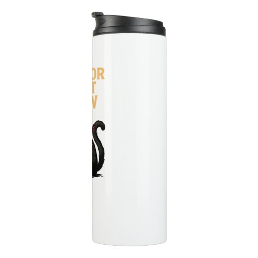 Zombie Cat – Trick or treat Meow Halloween Design Thermosbeker (Geroteerd rechts)