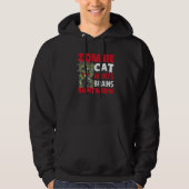 Zombie Cat wil breinen op het juiste gemiddelde ka Hoodie (Voorkant)