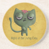 Zombie Cat Zandsteen Onderzetter (Voorkant)