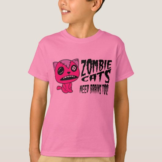 Zombie Cats heeft ook breinen nodig. T-shirt (Voorkant)