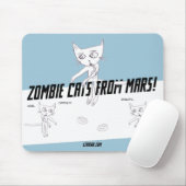 Zombie Cats van Mars #05b Muismat (Met muis)