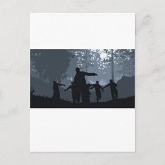 Zombie Chase in the Forest Briefkaart