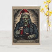 Zombie Cheer Kerst Kaart (Gele Bloem)