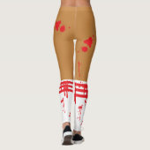 Zombie Cheerleader Bloed Splattered Leggings (Achterkant)
