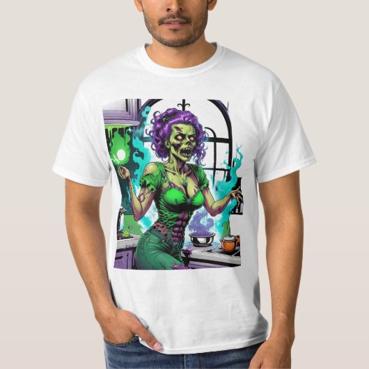Zombie Chef: Spooky Delights opkoken in de Kit T-shirt (Voorkant)