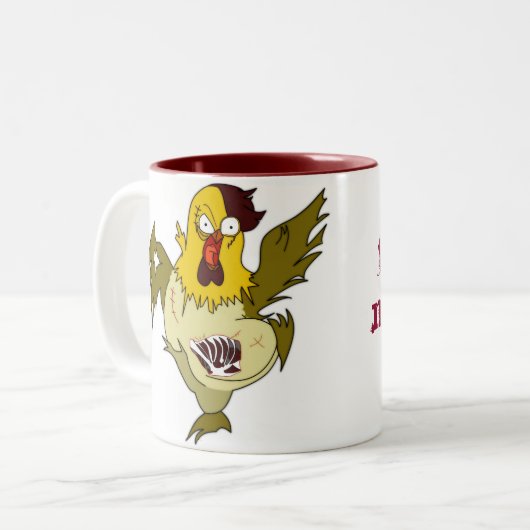 Zombie Chicken Tweekleurige Koffiemok (Voorkant links)