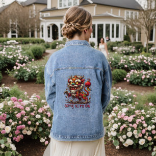 Zombie Chinees Nieuwjaar Leeuw Denim Jacket