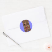 Zombie chocoladereep ronde sticker (Envelop)