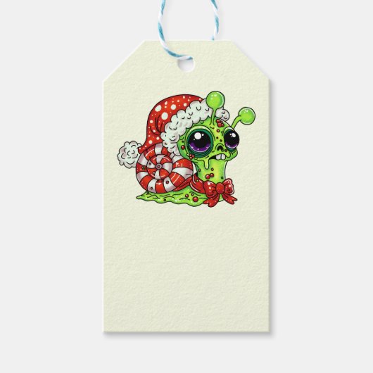 Zombie Christmas Snail Cadeaulabel (Voorkant)