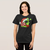Zombie Christmas Snail Tri-Blend Shirt (Voorkant volledig)