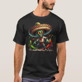 Zombie Cinco de Mayo Man en Hot Peppers T-shirt (Voorkant)
