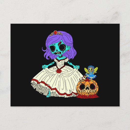 Zombie Cinderella Briefkaart (Voorkant)