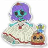 Zombie Cinderella Sticker (Voorkant)