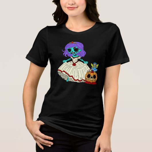Zombie Cinderella Tri-Blend Shirt (Voorkant)