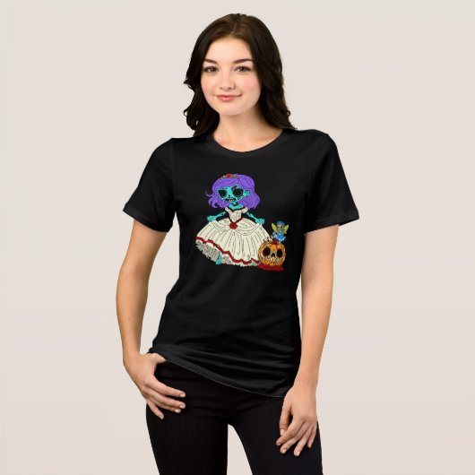 Zombie Cinderella Tri-Blend Shirt (Voorkant volledig)
