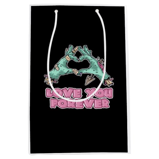 Zombie Classic - Skeleton Hart en Handen Medium Cadeauzakje (Voorkant)